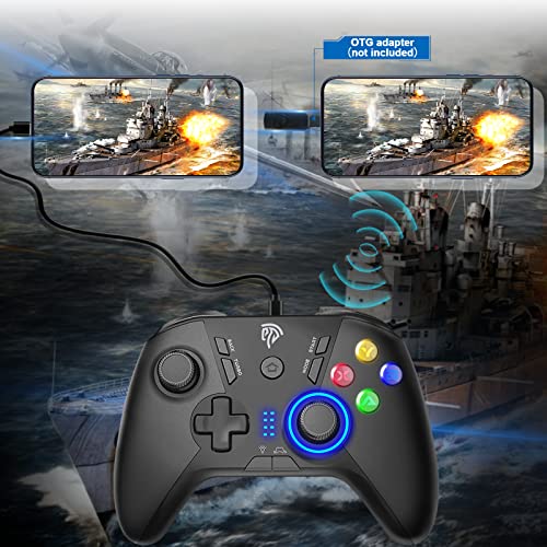 Wireless Gaming Controller with Dual Vibrate and 4 Customized Keys G6288