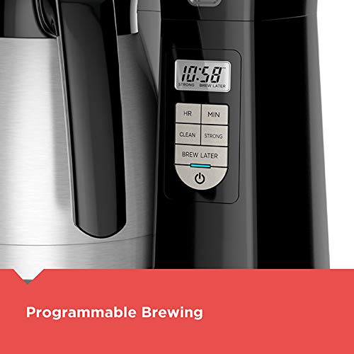 12 Cup Thermal Programmable Coffee Maker, Black/Steel J90664