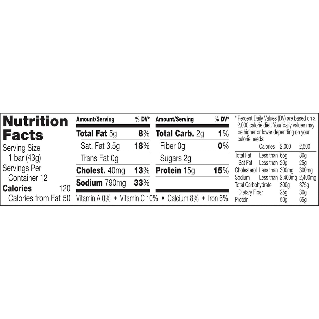 Venison Sea Salt & Pepper Bars 12 count F65935