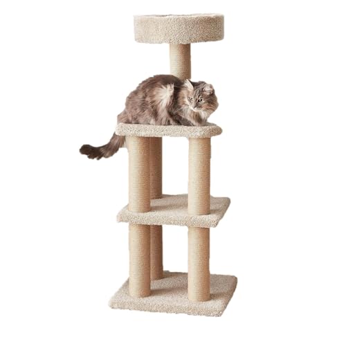 Beige Large Cat Tree with Scratching Posts J1741