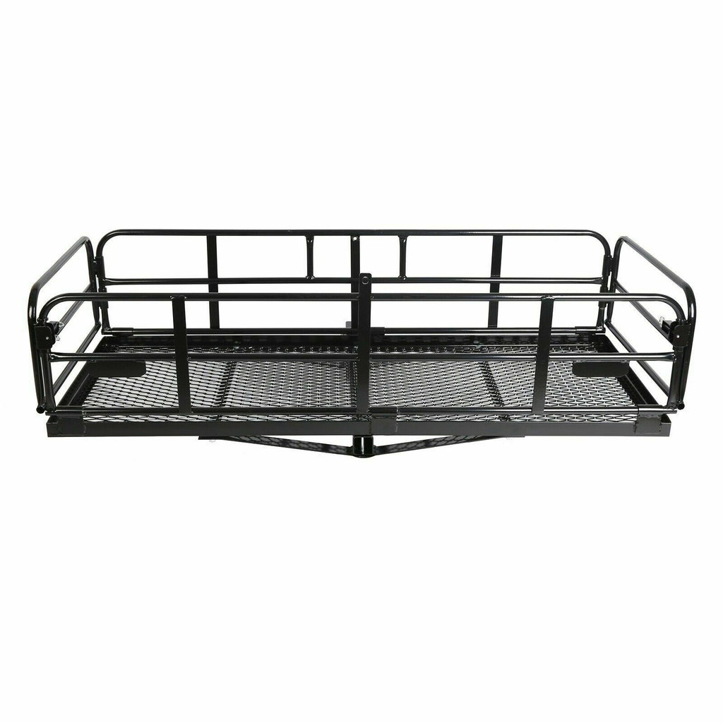 Multifunctional Folding Hitch-Mount Cargo Carrier Basket Luggage Rack U222393