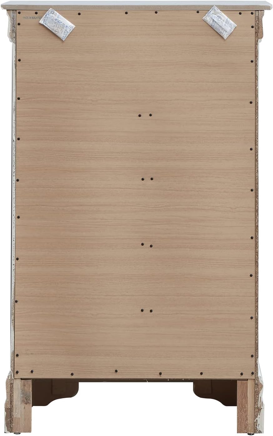 5 Drawer Chest in Pearl White S253179