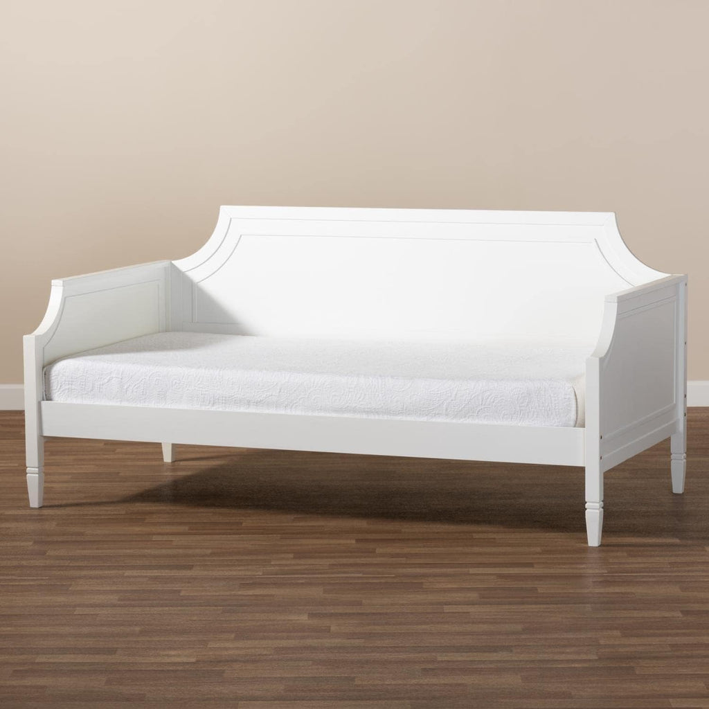 White Wood Twin Size Daybed O371