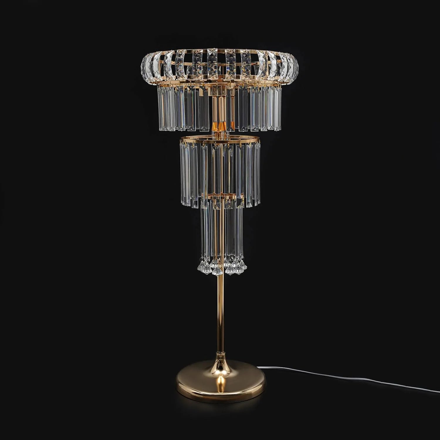 Gold 4-Tier Crystal Flower Stand C53143