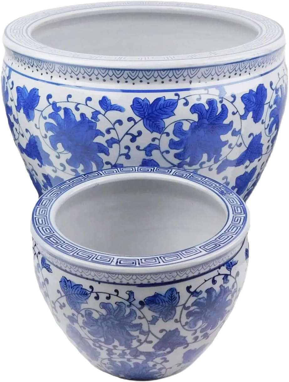 Blue and White Jardiniere W8282