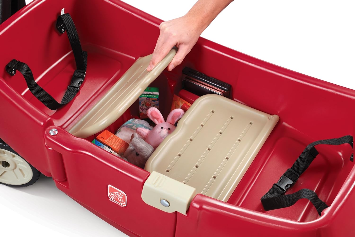 All Around Wagon with Whisper Wheels, Contoured Seats, Seat Belts, Cup and Snack Holders, Storage, Foldable Handle W635