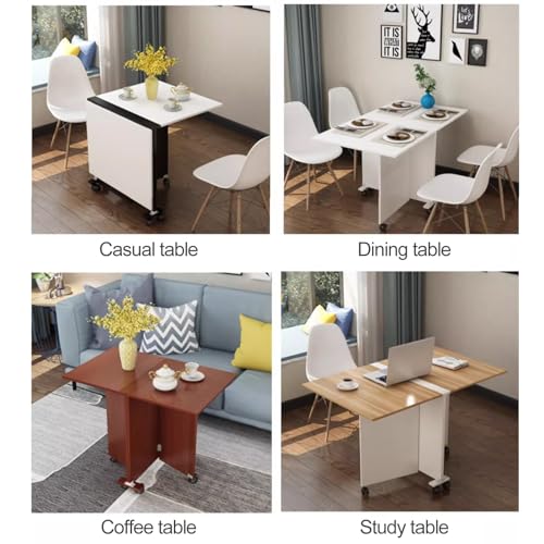 Folding Dining Table with 6 Wheels W1339