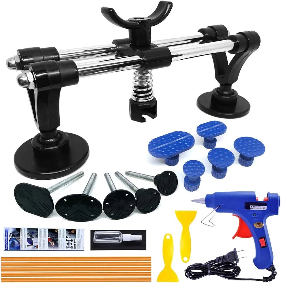 Auto Body Repair Tool Kit with Double Pole Bridge Dent Puller and Glue Set H45212