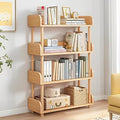 3-Tier Wooden Open Bookcase with Solid Wood Frame, Oak A38594