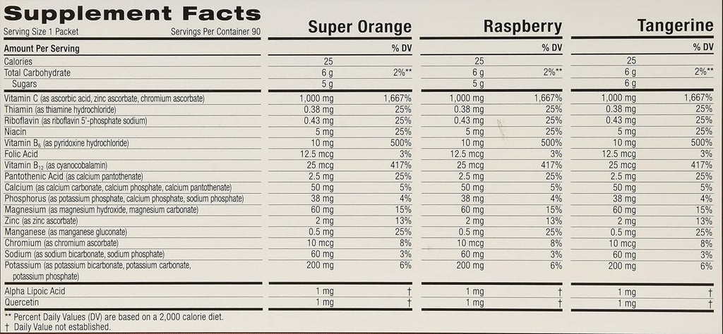 90 Packets Vitamin C Dietary Supplement Drink Mix F4725