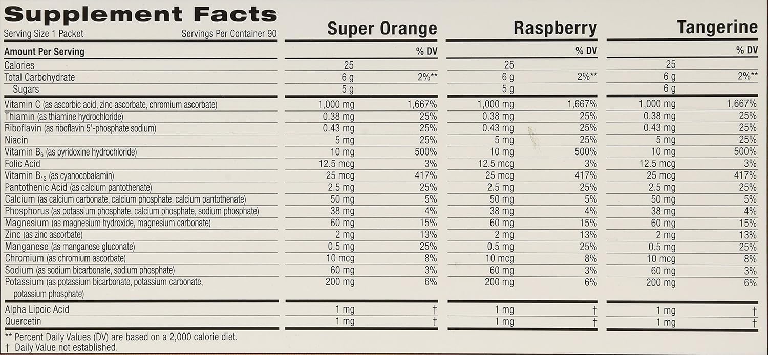 90 Packets Vitamin C Dietary Supplement Drink Mix F4725