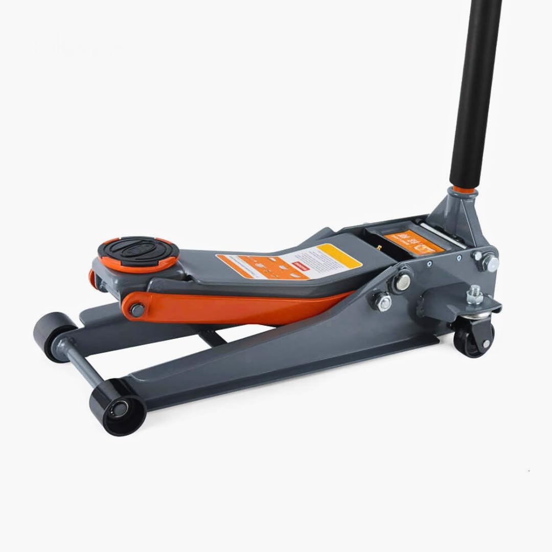 3.0 Ton Floor Jack with Dual Hydraulic Pumps & Reinforced Lifting Arm W661