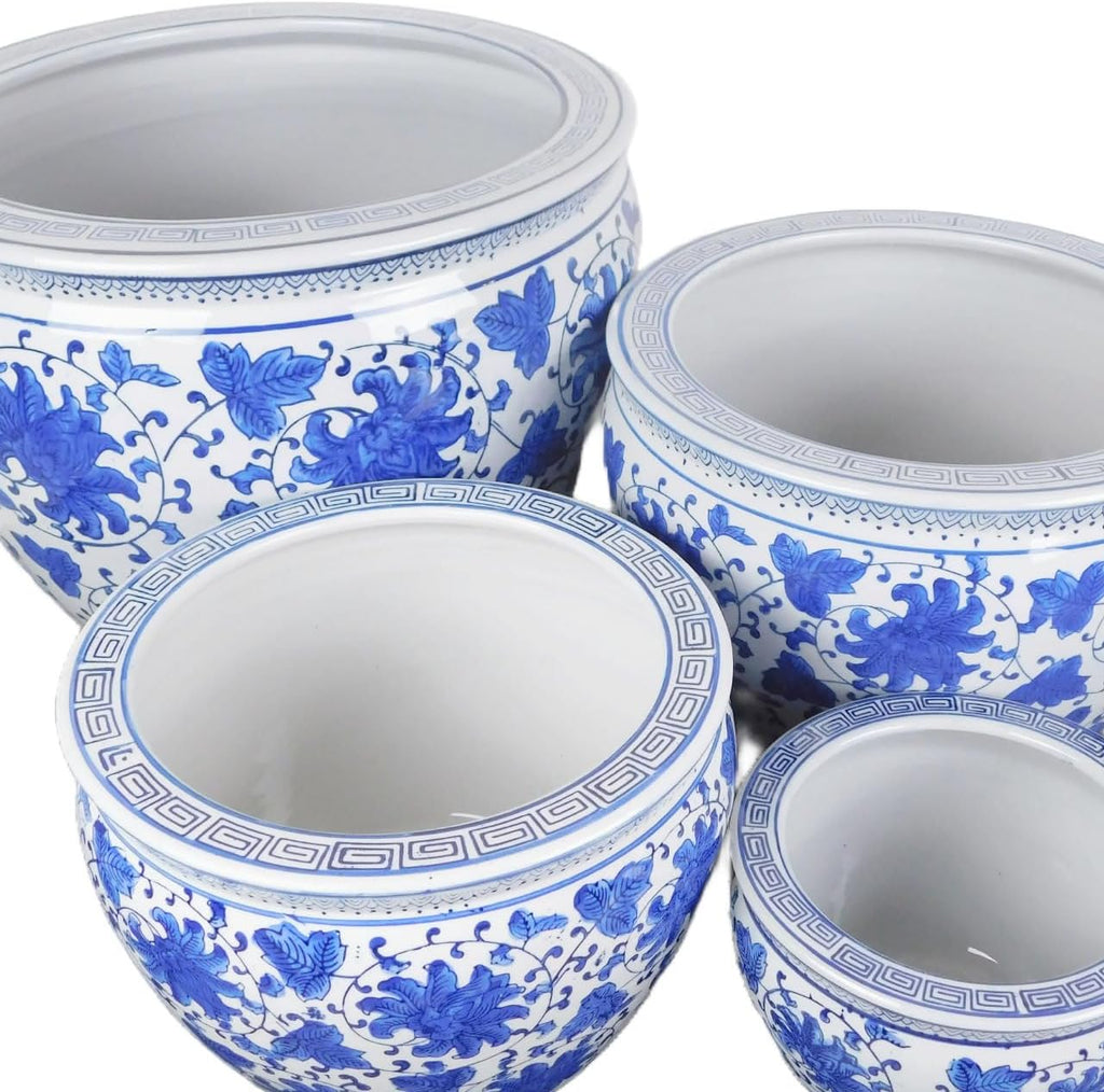 Blue and White Jardiniere W8282