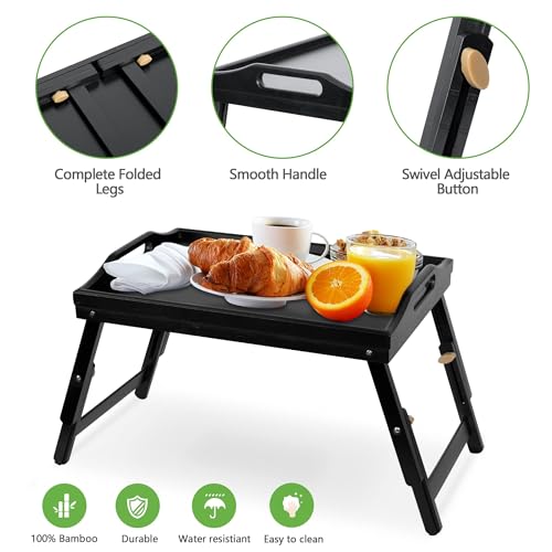 Bamboo Breakfast Bed Tray with Folding Legs O67660