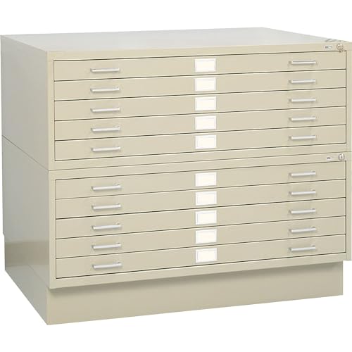 White 5-Drawer Flat File W16737