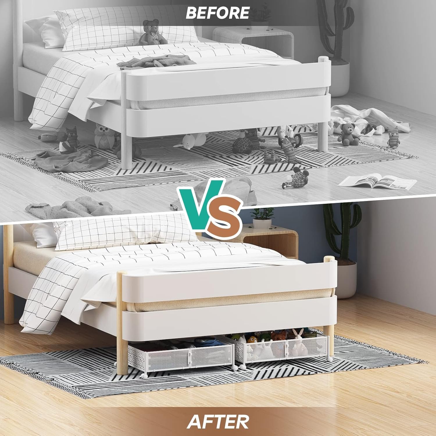 Under Bed Storage Containers with Wheels -2Pack H793810