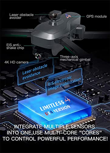 GPS 4K UHD Camera Drone with Obstacle Avoidance and 3-Axis Gimbal X368714