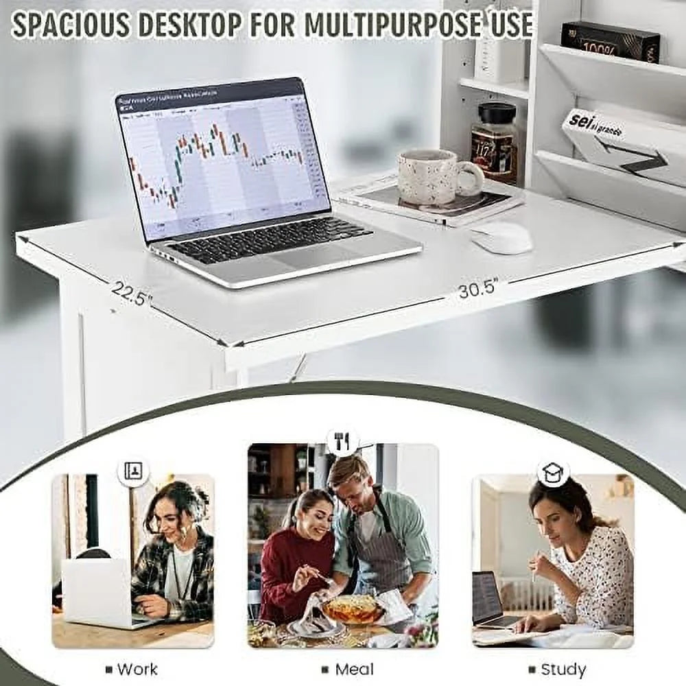 Wall Mounted Foldable Wood Desk Q823770