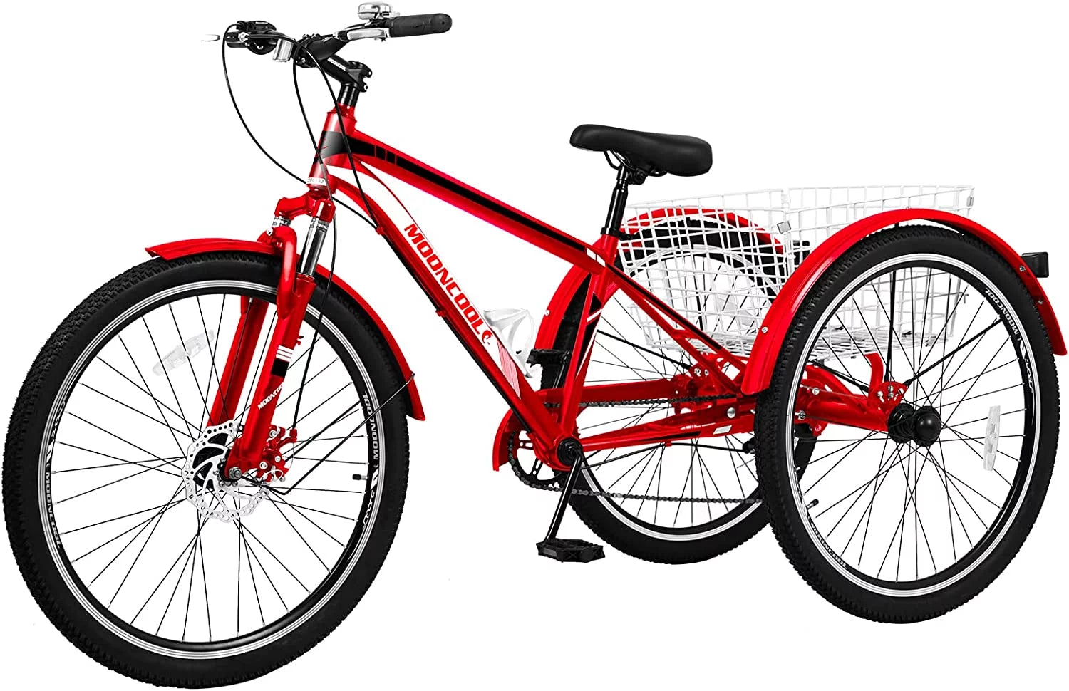 24/26/27.5 Inch 7 Speed Three Wheel Tricycle with Cargo Basket G9318