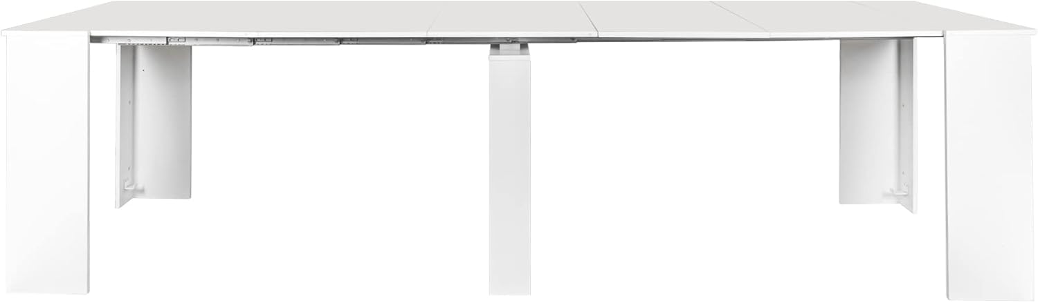 White Wooden Expandable Dining Table K3558