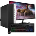Restored Hexa Core Intel i5 3.2GHz 16GB DDR4 RAM 500GB SSD Windows 11 Pro 24in LCD Monitor RGB Keyboard & Mouse Refurbished Desktop Computer Z53264