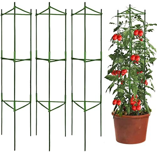3 Packs Deformable 48inch Tomato Cages Plant Supports S3147