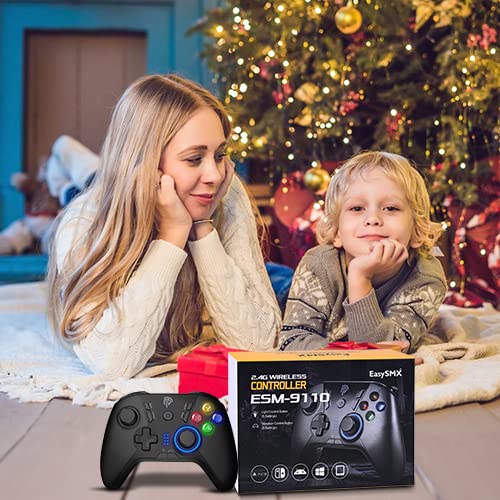 Wireless Gaming Controller with Dual Vibrate and 4 Customized Keys G6288
