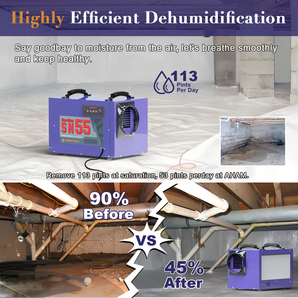113 Pint Commercial Dehumidifier with Hose T819715