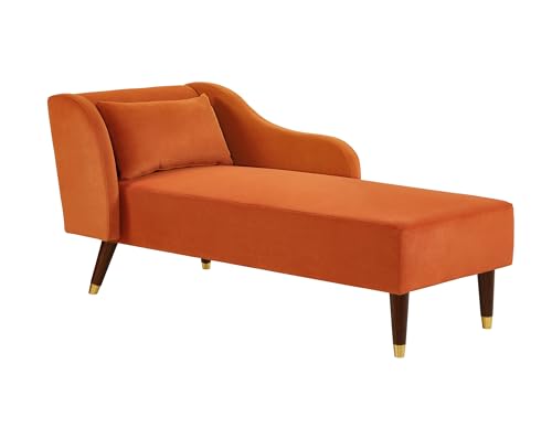 Grey Velvet Chaise Lounge with Tilting Backrest P39411