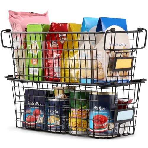 4 Pack Large Stackable Wire Metal Baskets R5864