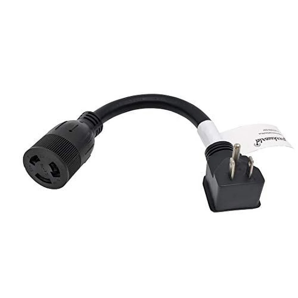 Adapter Cord 5-15P to L6-20R Receptacle Female Right Angle Plug N86446