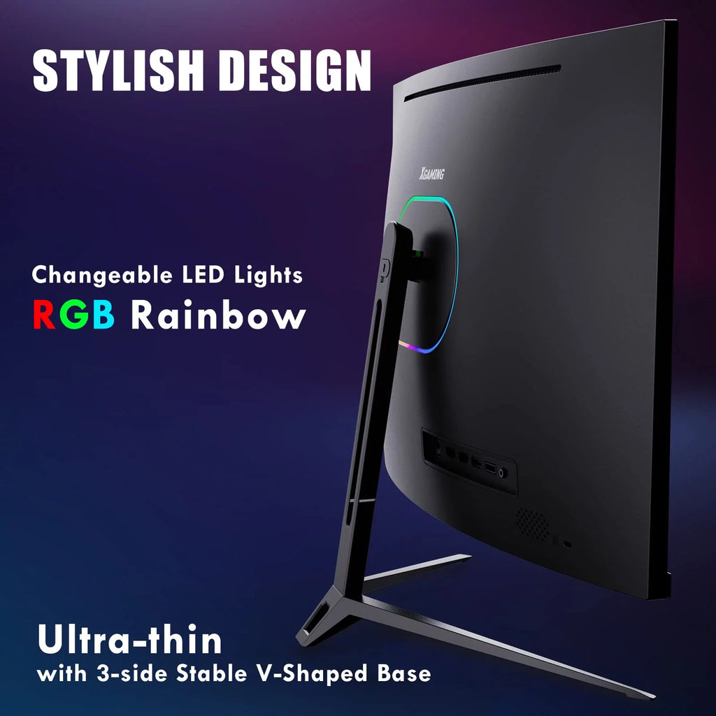 27-inch 165Hz Curved Gaming Monitor, 1440p QHD HDR Computer Monitor, Metal Black I746219