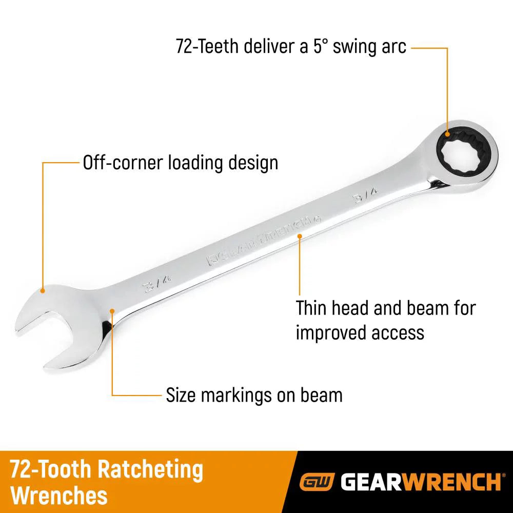 20 Pc Ratcheting Combination Wrench Set N645