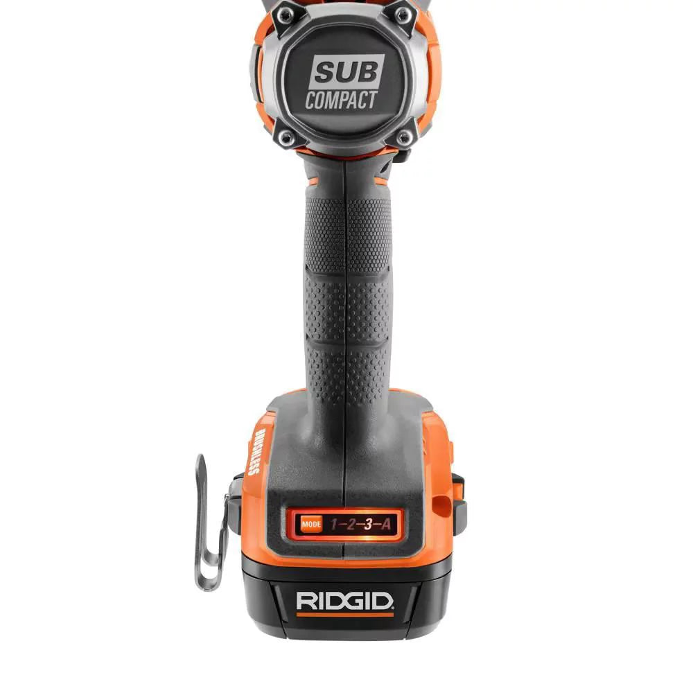 18V Brushless Cordless 1/2 in. Impact Wrench Kit with 2.0 Ah Battery I193573