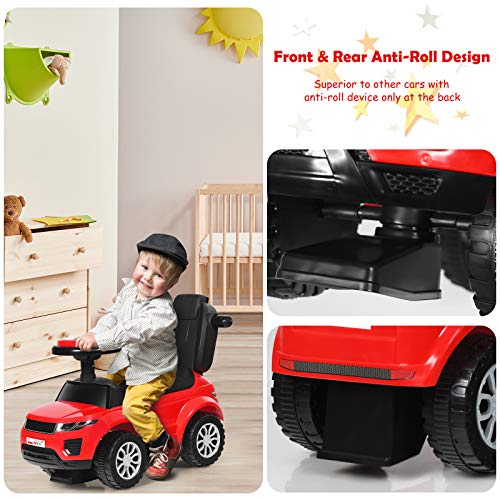 3 in 1 Ride on Push Car with Parental Handle (Pink) L557