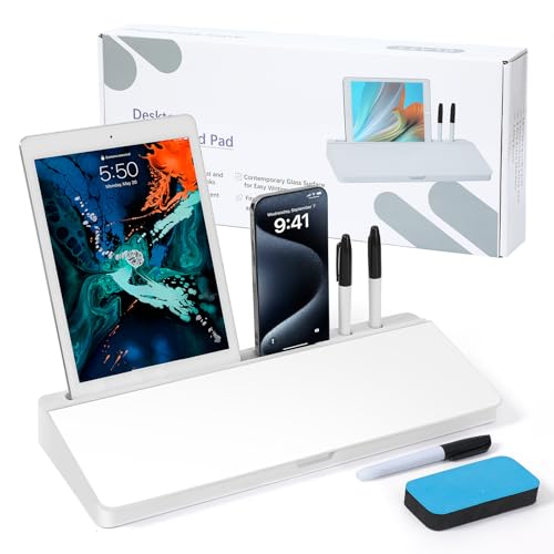 Glass Dry Erase Whiteboard with Storage F79740