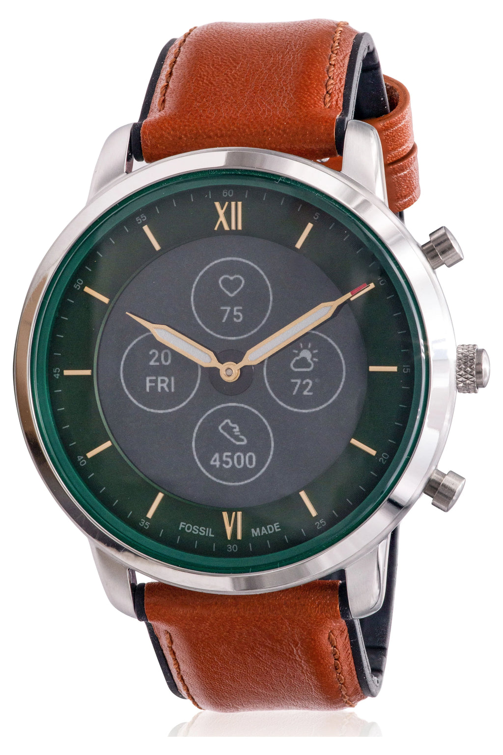 Hybrid Smartwatch HR Neutra Brown Leather W87027