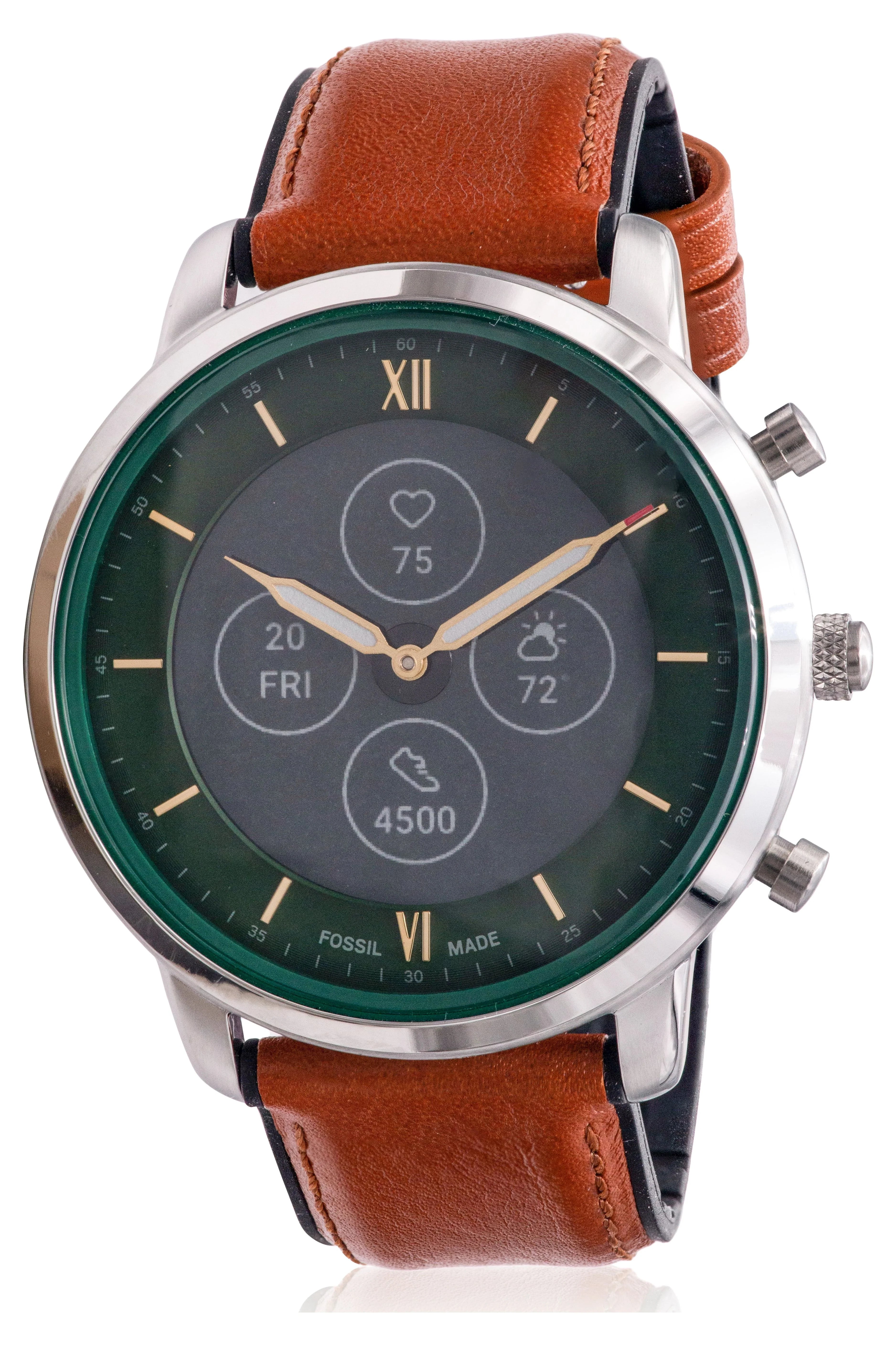 Hybrid Smartwatch HR Neutra Brown Leather W87027