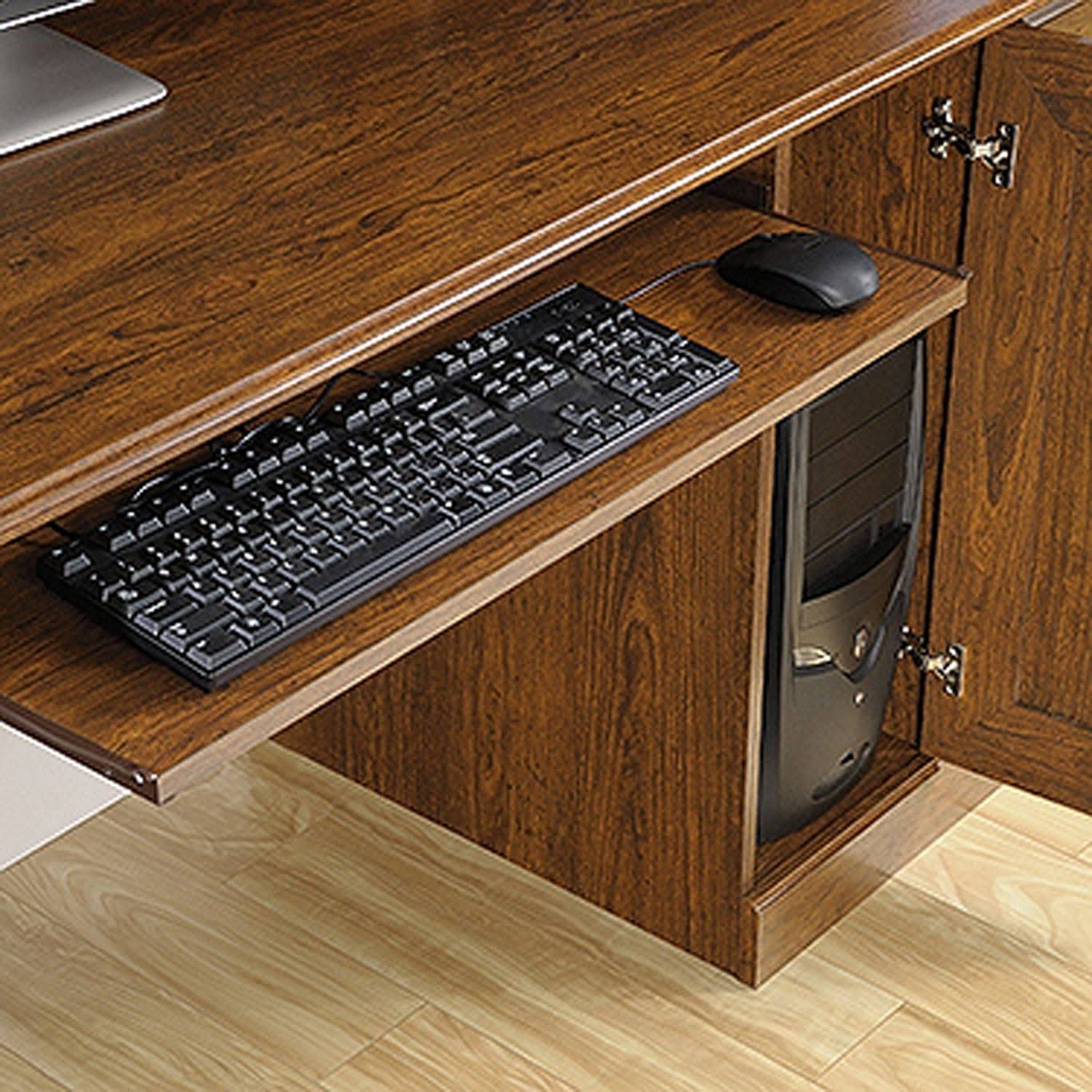 Milled Cherry Computer Desk with Hutch V459766