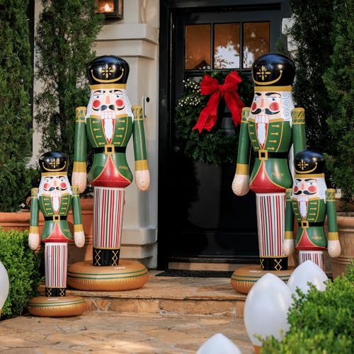 3.5 FT Giant Inflatable Pink Nutcracker Christmas Decor E17280