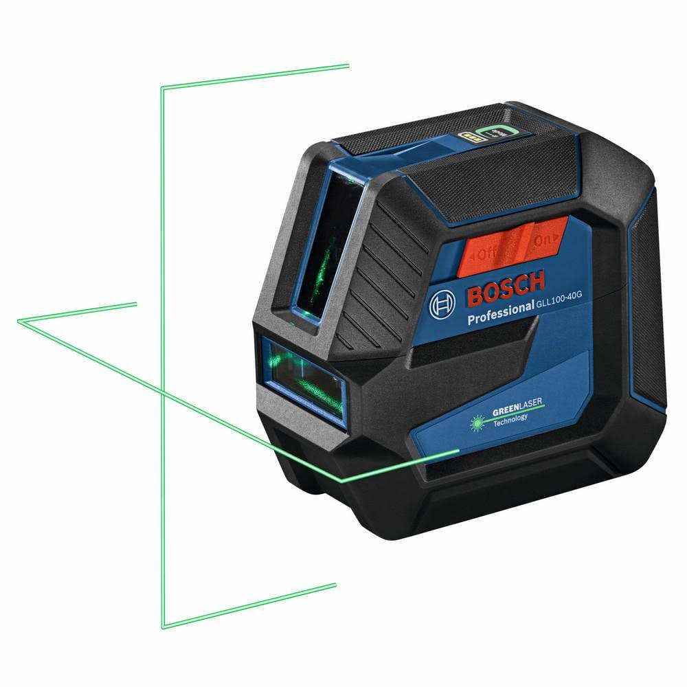 Reconditioned 100 ft. Green Self-Leveling Cross-Line Laser Level R445096