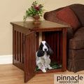 Wood Brown Maple White Large Dog Crate End Table G894940