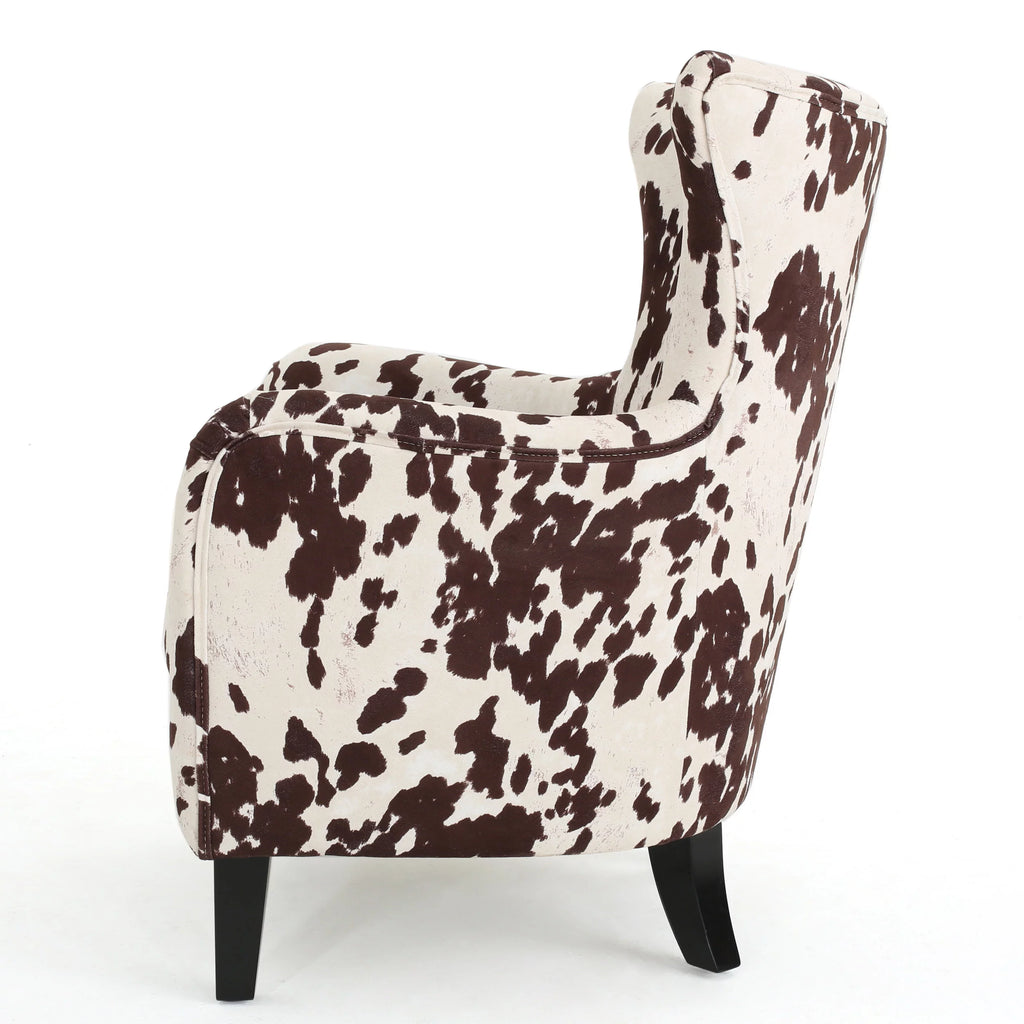 Beige Velvet Club Chair U3702