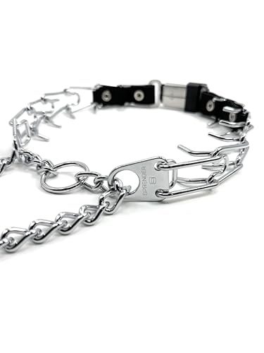 Prong Collar with Chrome Plated Stainless Steel 2.25mm Prongs for Small/Medium Dogs Q62247
