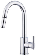 Chrome Pull Down Single Handle Kitchen Faucet F40936