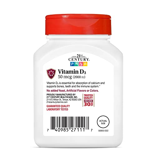 D3 2000 IU Tablets, 110 Count (Pack of 2) P9500