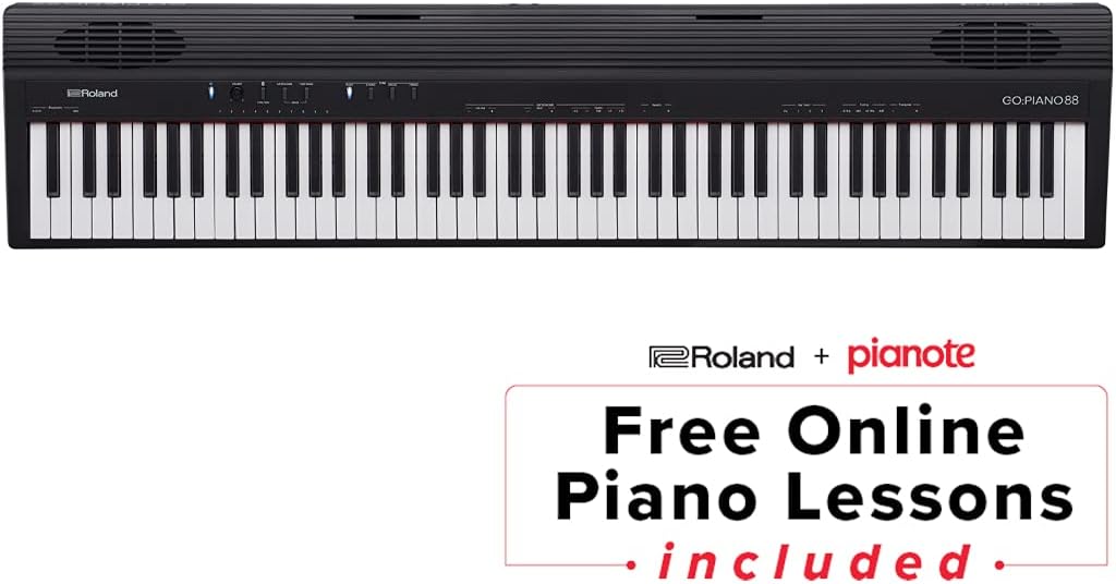 88-Key Full Size Portable Digital Piano Keyboard with Bluetooth Speakers E4906
