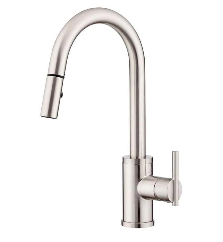 Chrome Pull Down Single Handle Kitchen Faucet F40936