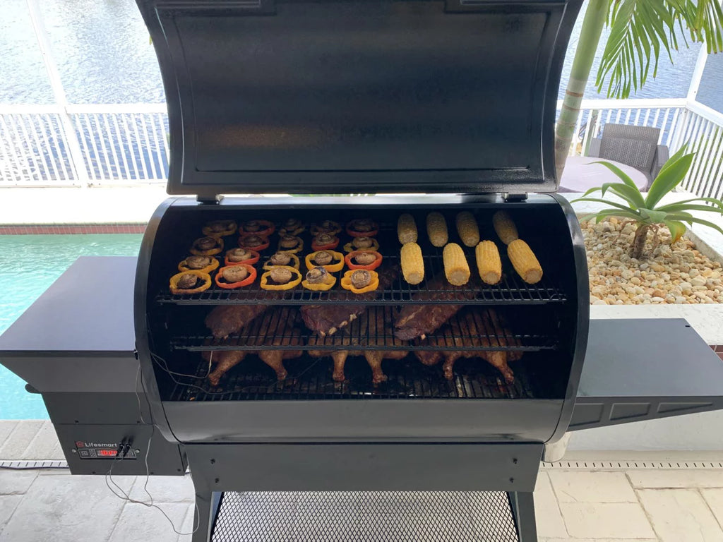 1500 Square Inch Pellet Grill and Smoker with 3 Cooking Racks M926407