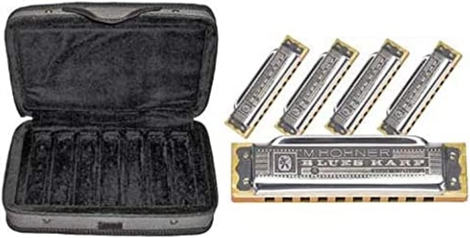 Blues 5 Harmonica Set with Case, Stainless steel B618913